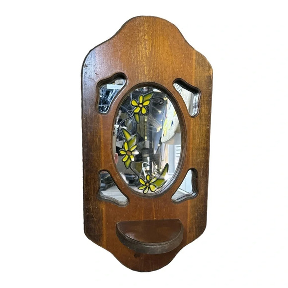 VTG 1970s MCM Mirror Shelf Plant Stand - Picture 2 of 3